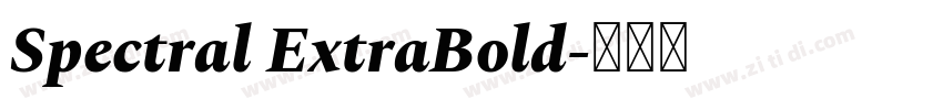 Spectral ExtraBold字体转换